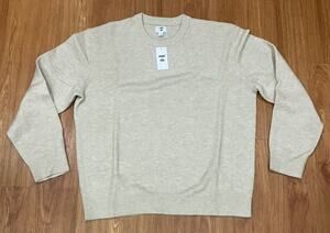 Mode of One Men's Relaxed-Fit Cozy Sweater Dark Ecru Size L